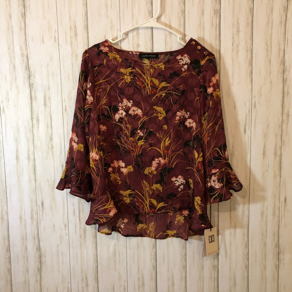Ivanka Trump | Bell Sleeve Blouse | NWT | Small